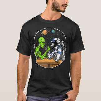 Astronaut Alien Arm Wrestling T-shirt