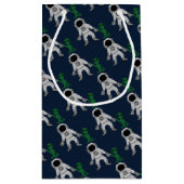 Astronaut & Alien, Outerspace Party Klein Cadeauzakje (Achterkant)