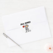 Astronaut All Mine T-shirts en geschenken Ronde Sticker (Envelop)