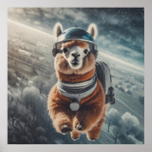 Astronaut Alpaca in de Surrrealistische Ruimtedier