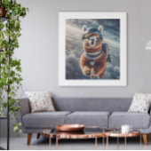 Astronaut Alpaca Poster