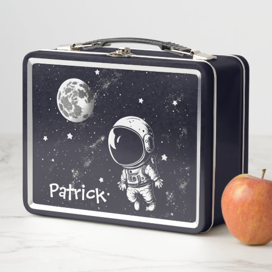 Astronaut Amusant Dans Lunchbox en métal spatial (En situation)