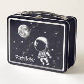 Astronaut Amusant Dans Lunchbox en métal spatial (Devant)