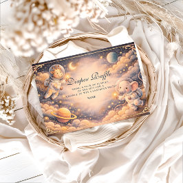 Astronaut Animals Space Diapper Raffle Informatiekaartje