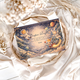 Astronaut Animals Space Diapper Raffle Informatiekaartje