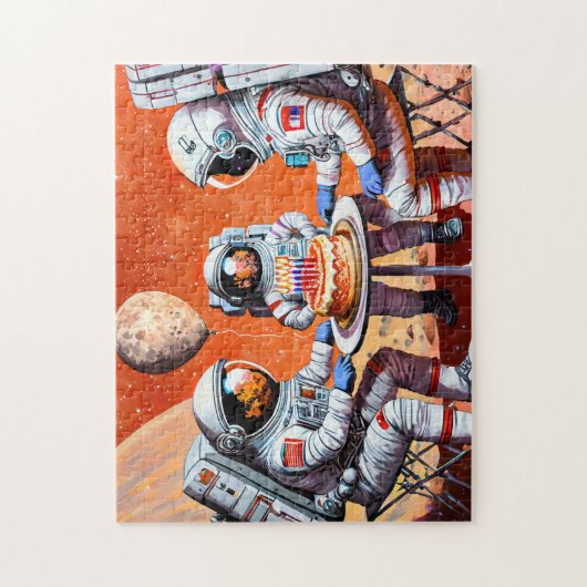 Astronaut Anniversaire 1 Easy Cerveau Art Puzzle P (Vertical)