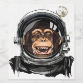 Astronaut Astronaut Wilde dierentuin Wijn Etiket (Enkel label)