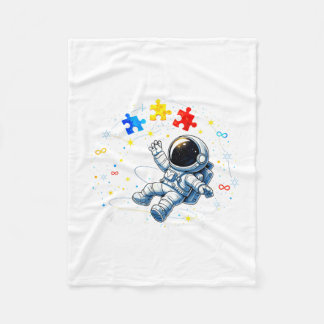 Astronaut Autism Awareness Autistic Boys Kids Fleece Deken