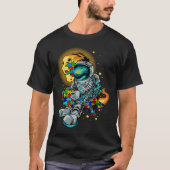 Astronaut Autism Awareness With Autistic Planet Fo T-shirt (Voorkant)
