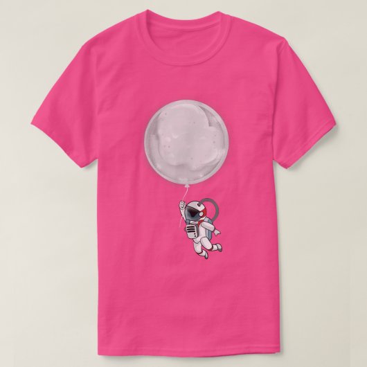 Astronaut Avec T-shirt Balloon Lune (Design devant)