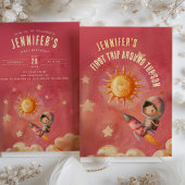 Astronaut Avontuur Eerste Verjaardagsfeest Kaart