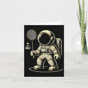 Astronaut Badminton Speler Shuttle Kaart