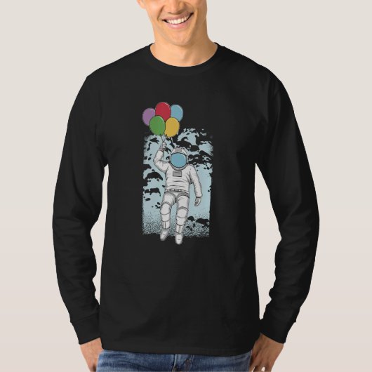 Astronaut Balloons Vex Playful Imaginative Space B T-shirt (Voorkant)