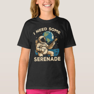 Astronaut Banjo Serenade Kosmisch geluid T-shirt