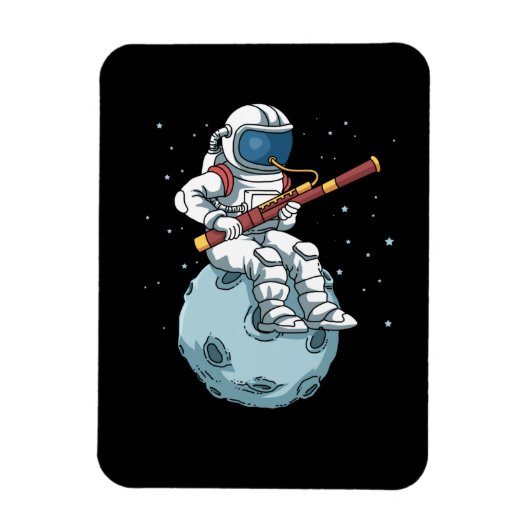 Astronaut Bassoon Bassonist Bassonist Basson Magneet (Verticaal)