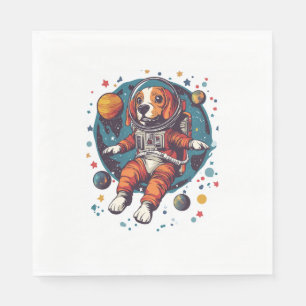 Astronaut Beagle - Ruimteverkenner hond Servet