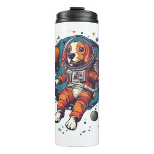 Astronaut Beagle - Ruimteverkenner hond Thermosbeker