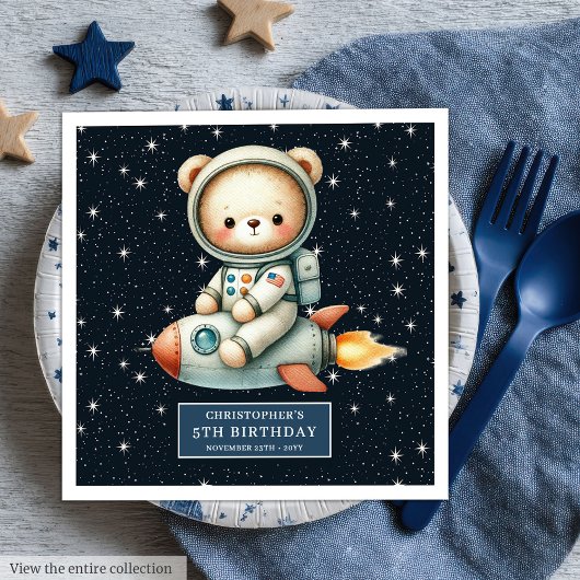 Astronaut Beer servetten voor Little Boy Birthday