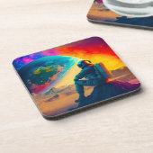 astronaut bier onderzetter (Linkerzijde)