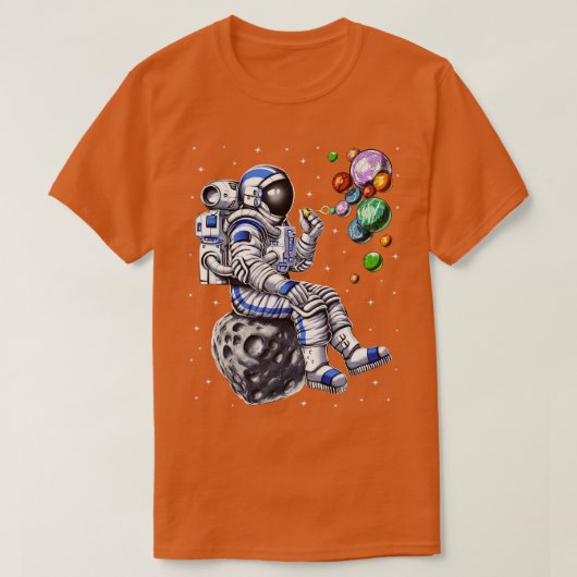 Astronaut blazen bubbels t-shirt (Design voorkant)