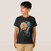 Astronaut BMX Moon Space Biker T-shirt (Voorkant volledig)