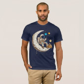 Astronaut Boire T-Shirt Café (Devant entier)