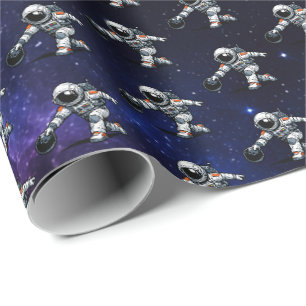 Astronaut Bowling Cadeaupapier