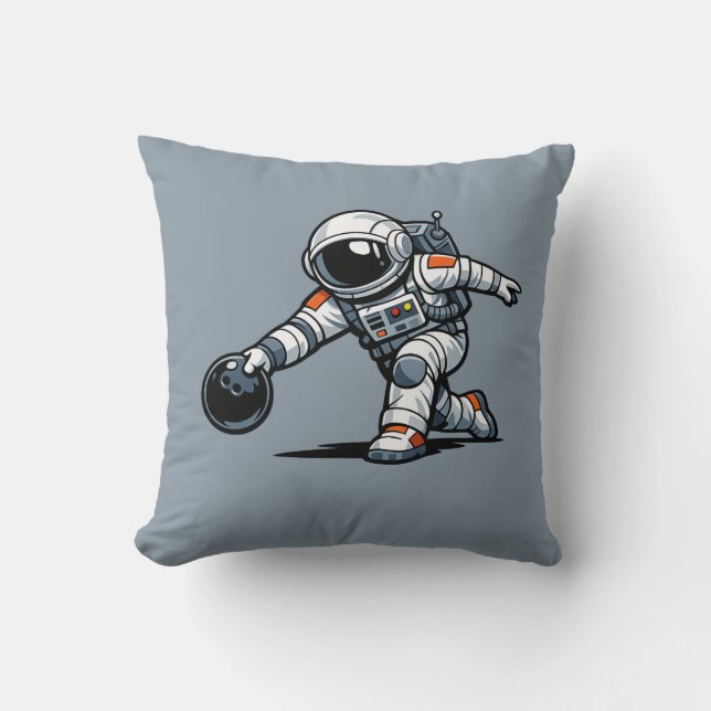 Astronaut Bowling Kussen (Voorkant)
