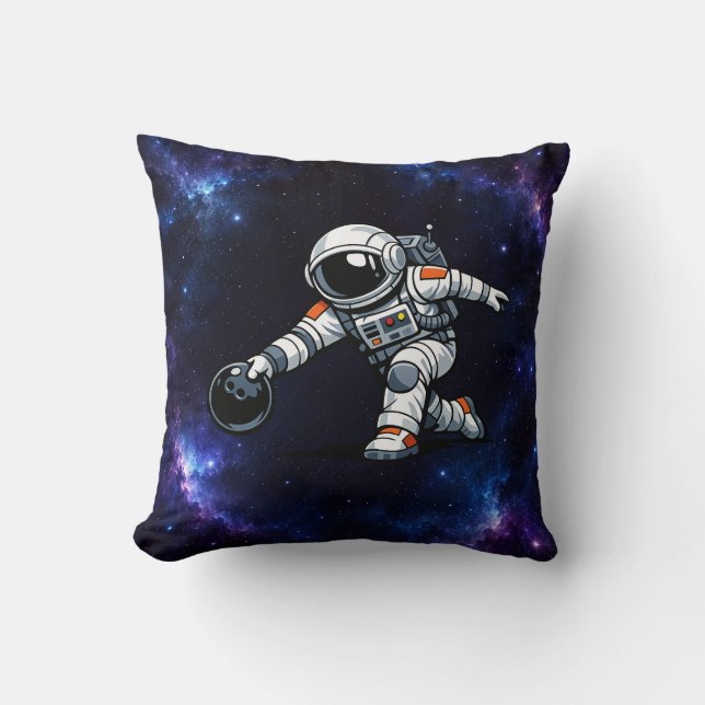 Astronaut Bowling Kussen (Voorkant)