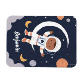 Astronaut Boy Outer Space Gepersonaliseerde Kinder Magneet (Horizontaal)
