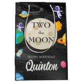 Astronaut Buitenruimte 2e verjaardag Medium Cadeauzakje (Voorkant)