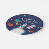 Astronaut Buitenruimte Dag Dank u Papieren Bordje (Gekanteld)