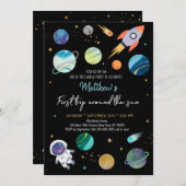 Astronaut Buitenruimte eerste verjaardag Kaart (Voorkant / Achterkant)