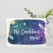 *~* Astronaut Buitenruimte Rocket Baby shower Kaart (Staand voorkant)