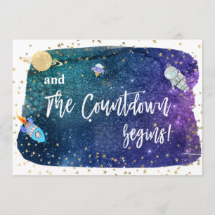 *~* Astronaut Buitenruimte Rocket Baby shower Kaart