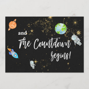 *~ Astronaut Buitenruimte Rocket Planet Baby showe Kaart
