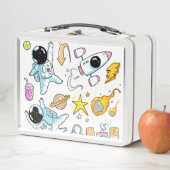 Astronaut Buitenspatie Metaal Runch Box (In situ)