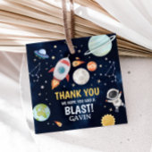 Astronaut Buitenste Ruimte Blaas Van Vierkant Bedankjes Labels