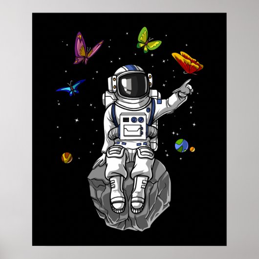 Astronaut Butterflies Poster (Voorkant)