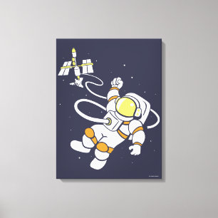 Astronaut Canvas Afdruk