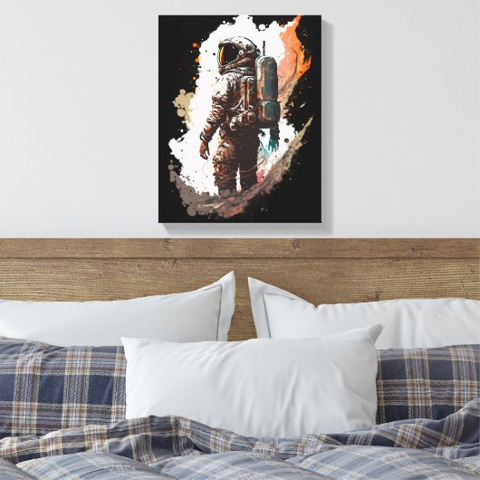 astronaut canvas afdruk (Insitu (Slaapkamer))