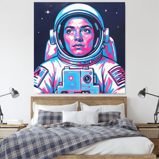 ASTRONAUT CANVAS AFDRUK (Insitu (Slaapkamer))