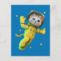 Astronaut Cat Cartoon