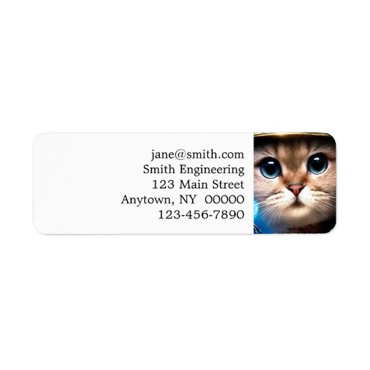 Astronaut Cat Etiket (Voorkant)