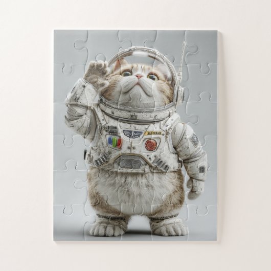 Astronaut Cat Explorer - Puzzle spatial mignon (Vertical)