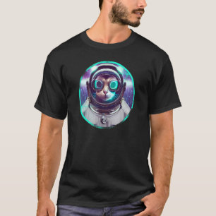 Astronaut Cat in de ruimte voor mannen en vrouwen T-shirt