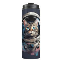 Astronaut Cat in Space Waterverf Kunst
