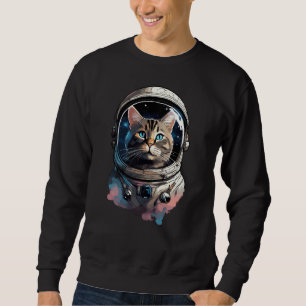 Astronaut Cat in Space Waterverf Kunst Trui