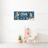 Astronaut Cat Outer Space Blast Off 1st Birthday Spandoek (Insitu)