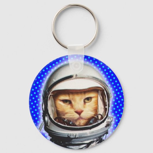 Astronaut Cat Sleutelhanger (Voorkant)